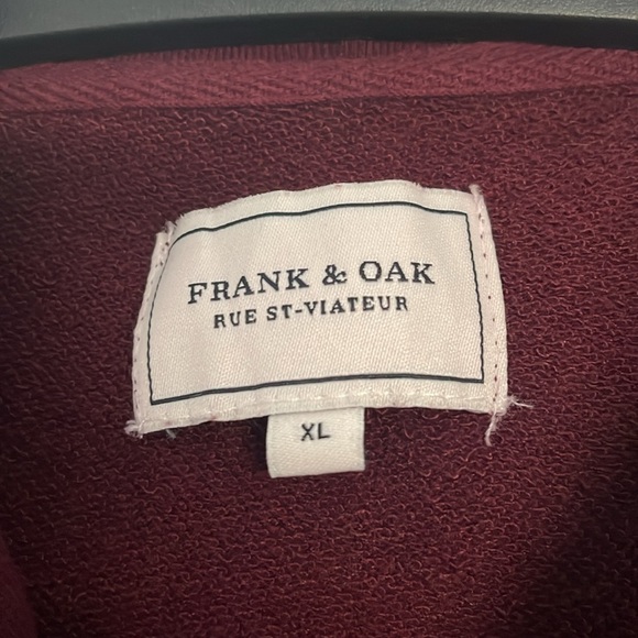 Frank & Oak Maroon Hoodie Size Extra Large - Picture 4 of 6